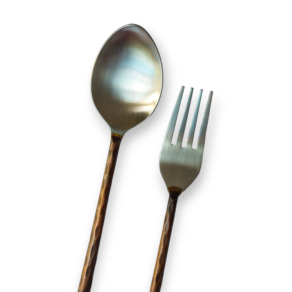 2 Piece Stainless Steel and Copper Serving Set - Sample
