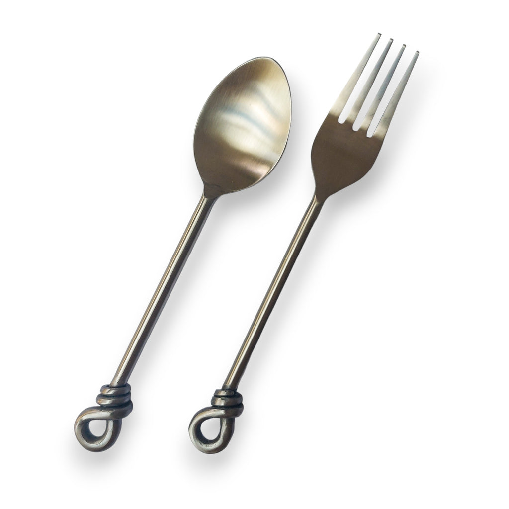 2 Piece Brushed Stainless Steel Serving Set - Sample