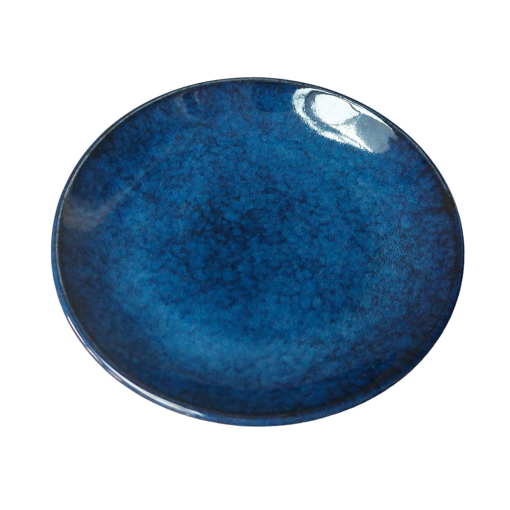 Handcrafted Round Blue Appetizer plate